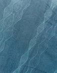 Navy and green stitch resist dress