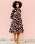 Rainbow striped dress