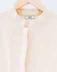 Ecru solid linen shirt