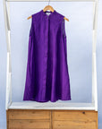 Aubergine Sleeveless Dress - Embroidery