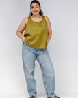 Moss Reversible Scoop Tank - Embroidery
