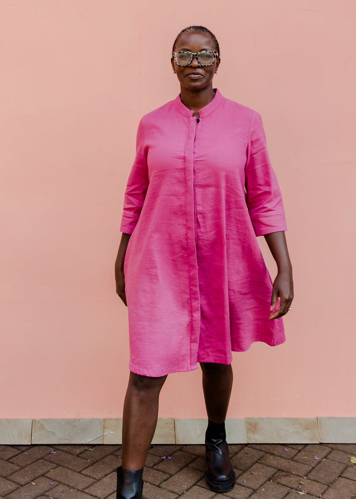 Dark pink dress