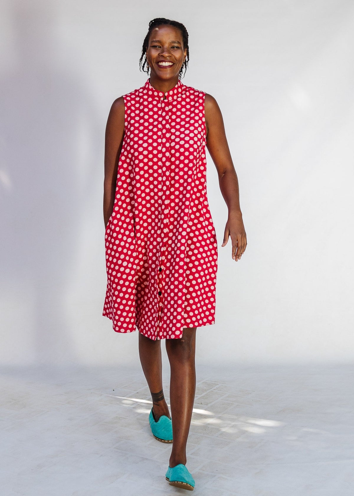 Morello Sleeveless Dress - Embroidery