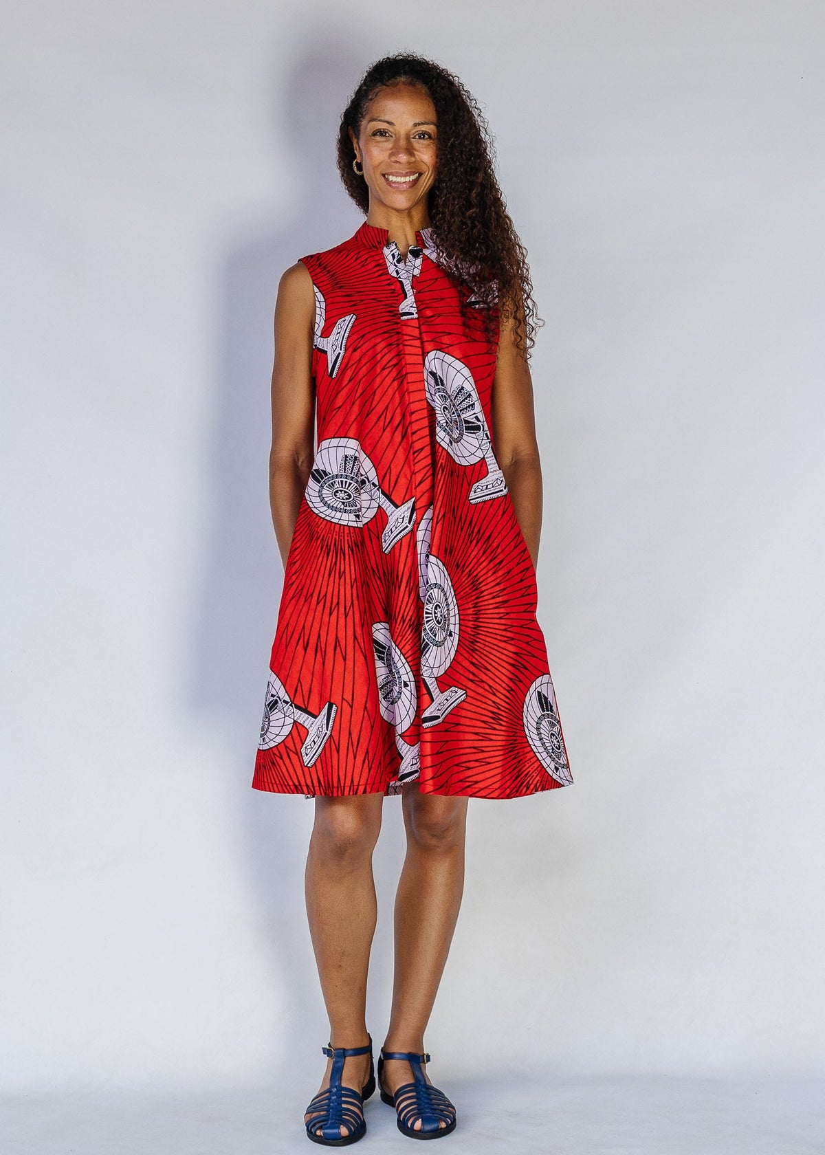 Oscillate Sleeveless Dress - Embroidery