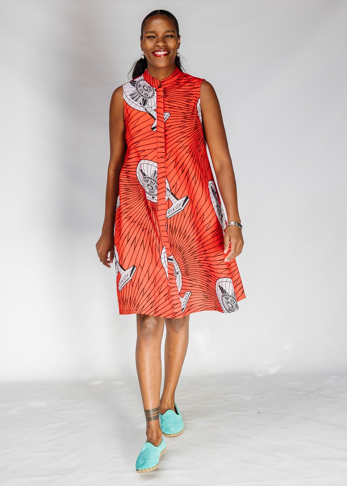 Oscillate Sleeveless Dress - Embroidery