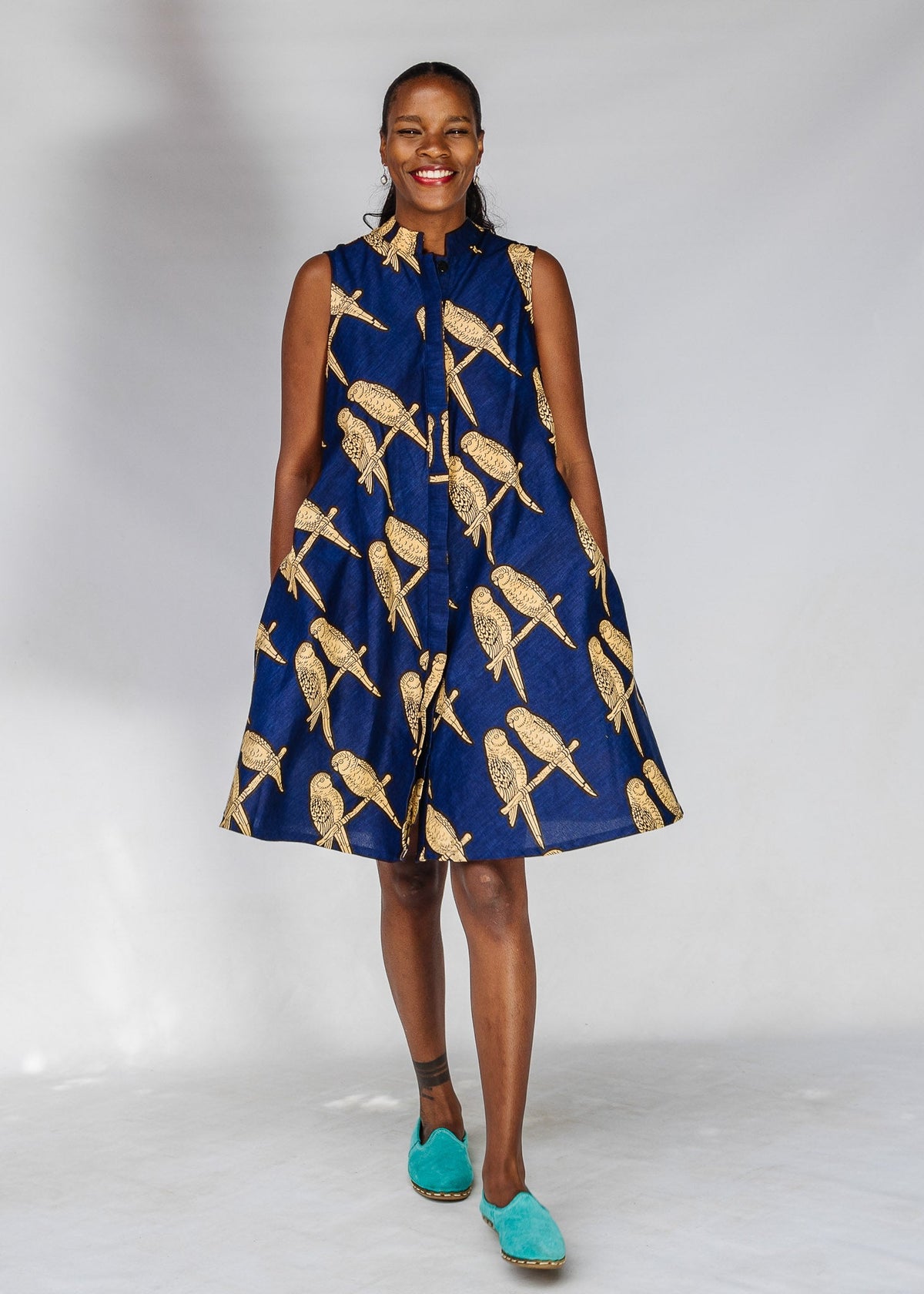 Heart to Heart Sleeveless Dress - Embroidery