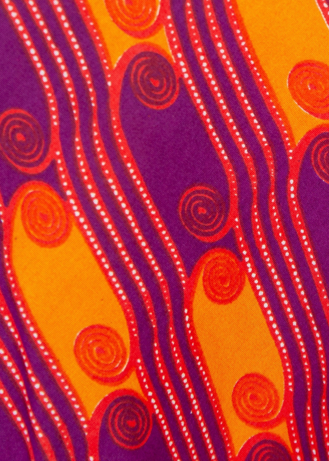 Orange and purple swirl dress